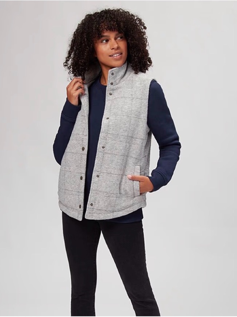 Carve Designs Light Gray Laughlin fleecy Vest